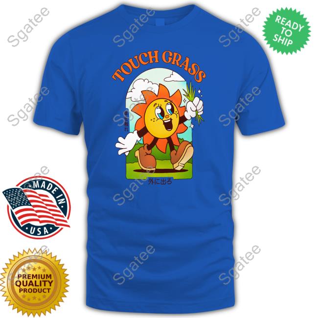 Hellvetika Touch Grass Long Sleeve Shirt Pandershirts Merch