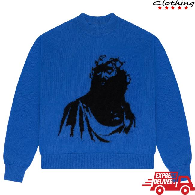Official Denim Tears Clothing Store Shop Crown Made of Cotton Mohair Crewneck Denimtears Merch