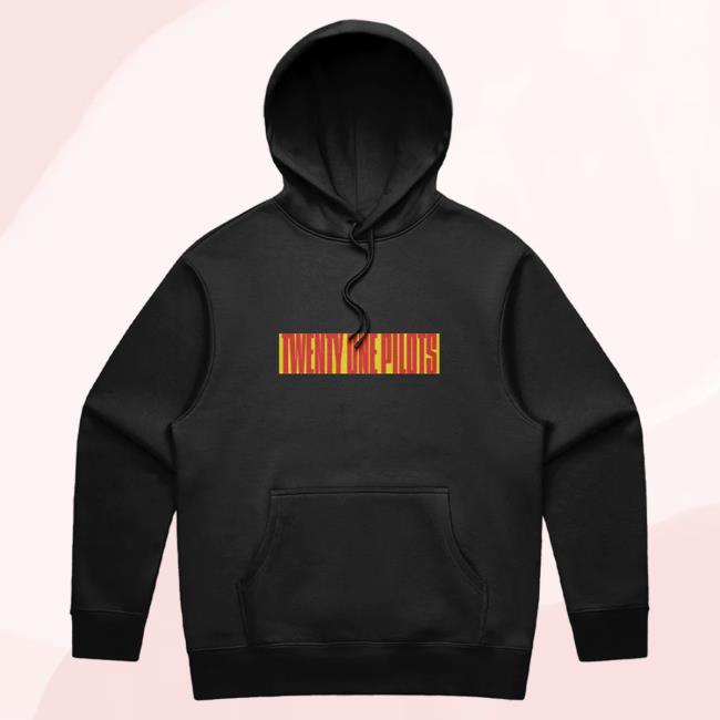 Official Twenty One Pilots Merch Store 21 Pilots Block Wordmark Black Popover Hoodie Twenty One Pilots Clothing Shop TwentyOnePilots 21Pilots