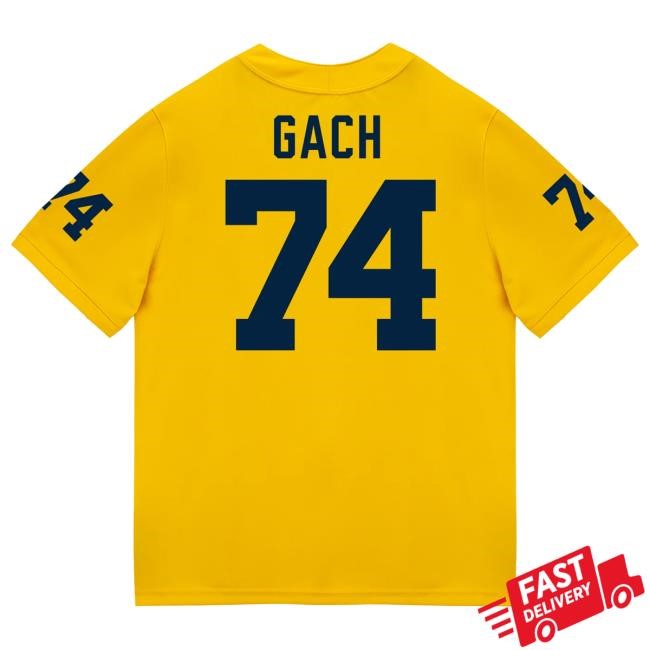 Michigan Wolverines #75 Kaden Strayhorn Student Athlete Maize Football Jersey Tshirt The M Den Shop Official