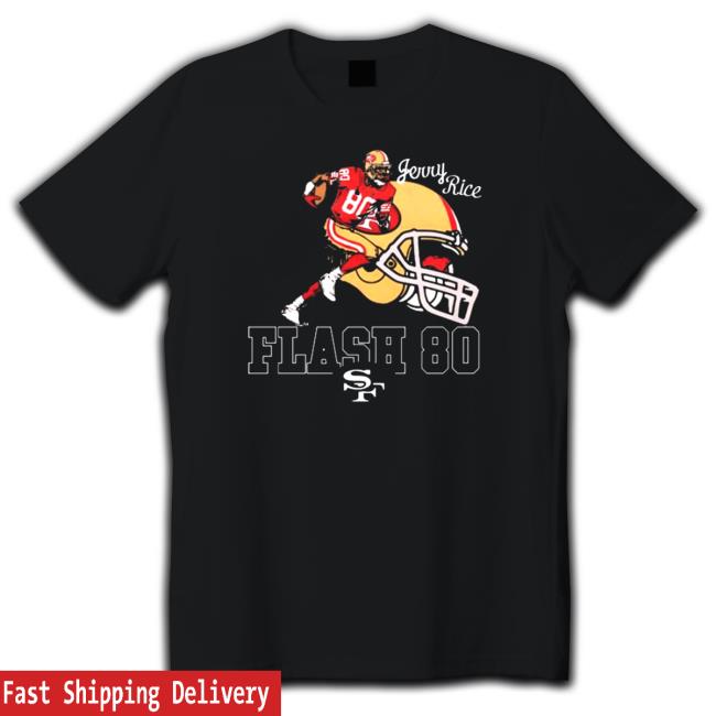 Official Homage 49ers Jerry Rice Flash 80 Shirt