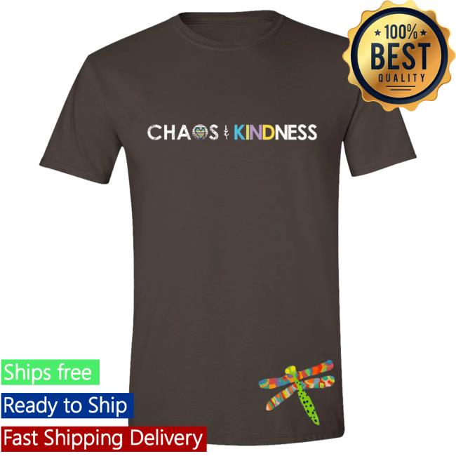 Official Chaos And Kindness Store Dragonfly Attractive Shirt Dark Chocolate