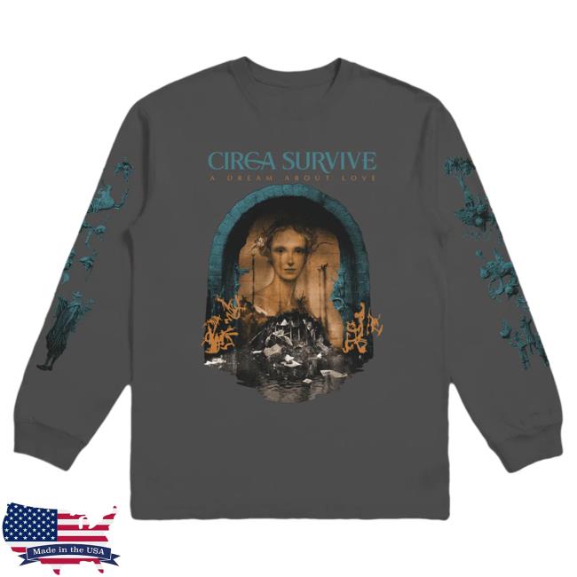 Official Circa Survive ADAL Cover A Dream About Love Long Sleeve Shirt New Charcoal Circasurvive