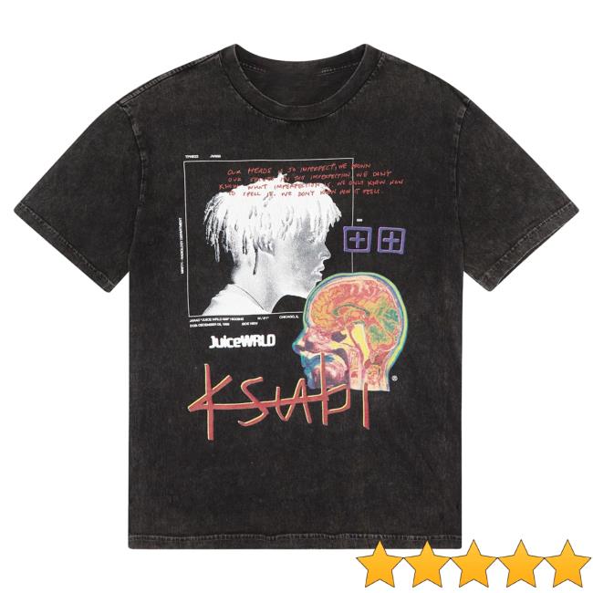 Official 999 Club Juice Wrld Merch Store Ksubi X 999 Radiology Kash Ss Hot Shirt - Black 999Club Clothing JuiceWrld