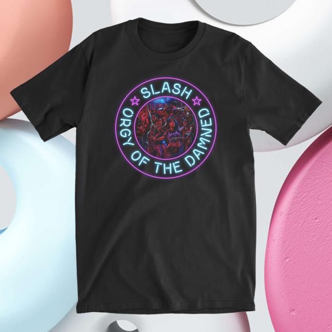 Slash Official Merch Shop Apparel Ootd Cover Art Neon Sign Black Hoodie