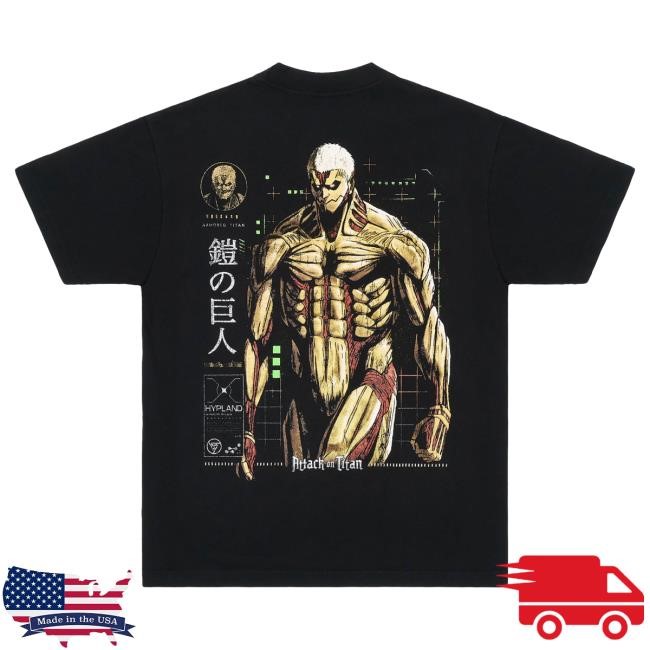 Official Hypland Clothing Merch Store Aot Armored Titan New Shirt (Black)