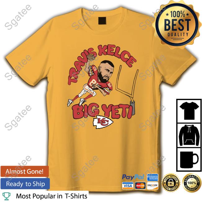 Homage Shop Merch Chiefs Travis Kelce Big Yeti T-Shirt