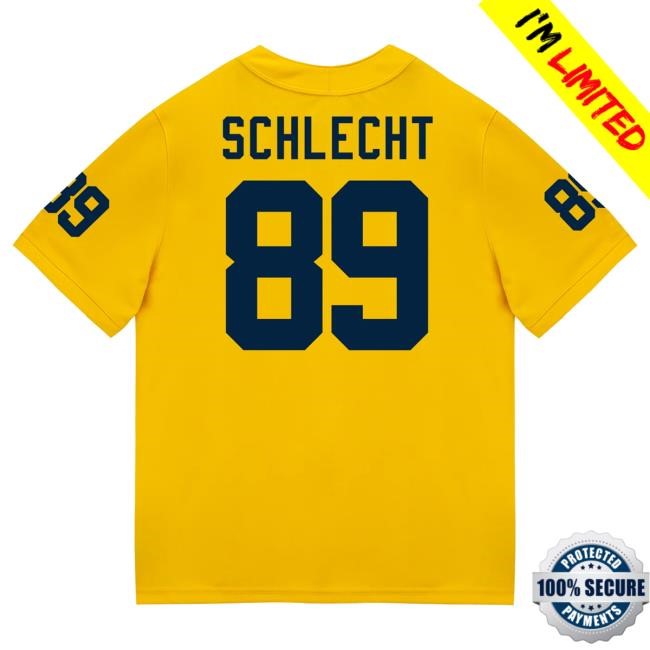 Michigan Wolverines #89 Kaleb Schlecht Student Athlete Maize Football Jersey Shirts The M Den Shop