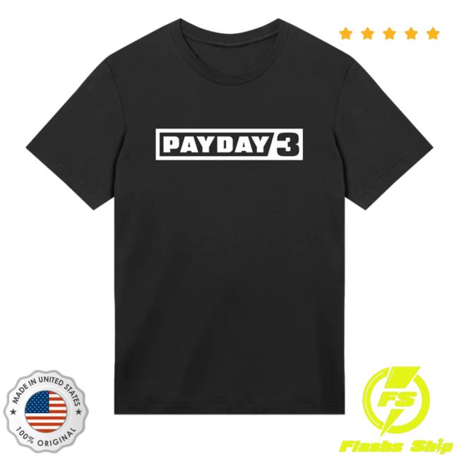 Payday 3 Merch Payday 3 White Logo Long Sleeve Shirt