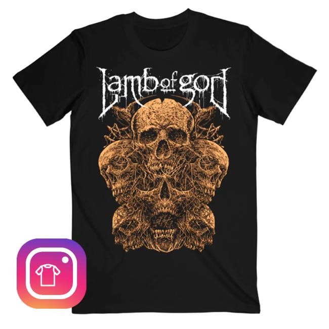 Official Lamb Of God Merch Store Lamb Of God Rooted Skull Popover Shirt