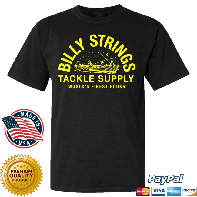 Official Billy Strings Merch Store Shop Billy Strings Tackle Supply Tshirt (Oxford Pennant)
