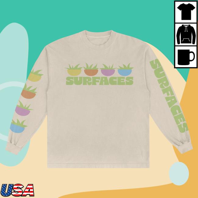 Official Merch Bar Surfaces Store Where The Light Is Tan Long Sleeve Shirts MerchBar Shop