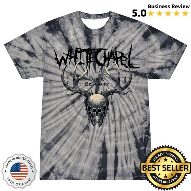 Official Whitechapel Merch Dissonance Spider Grey Tees Whitechapel Band