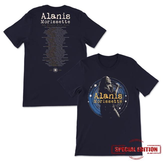 Official Alanis Morissette Merch Store Shop Navy Photo Tour Attractive Shirt