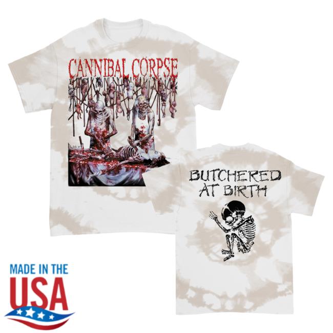 Official Kings Road Merch Store Cannibal Corpse Butchered At Birth Top Shirt (Dirt Swirl Dye) Kings Road Shop CannibalCorpse