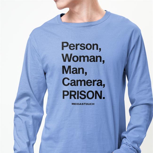 Person Woman Man Camera Prison Tee Shirt White Meidastouch Merch