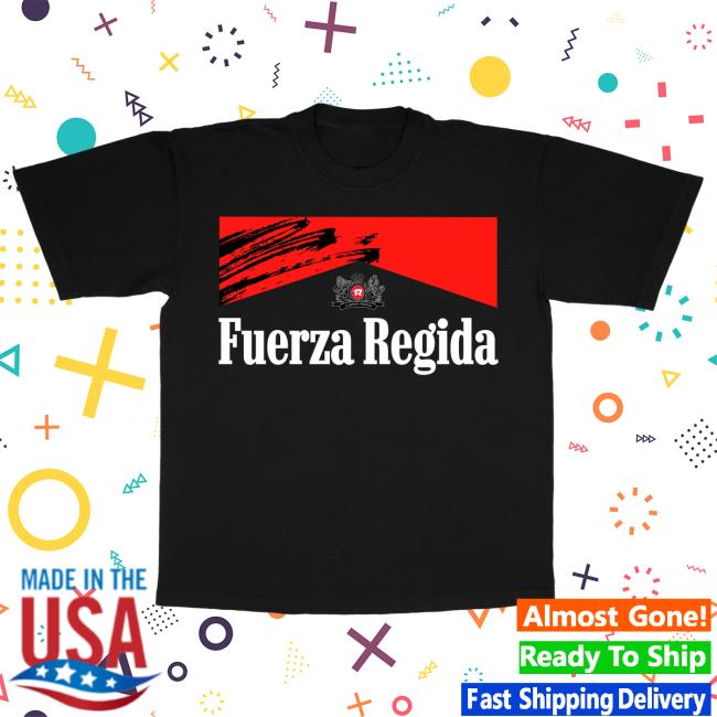 Official Fuerza Regida Shop Merch Caution - Black T-Shirts