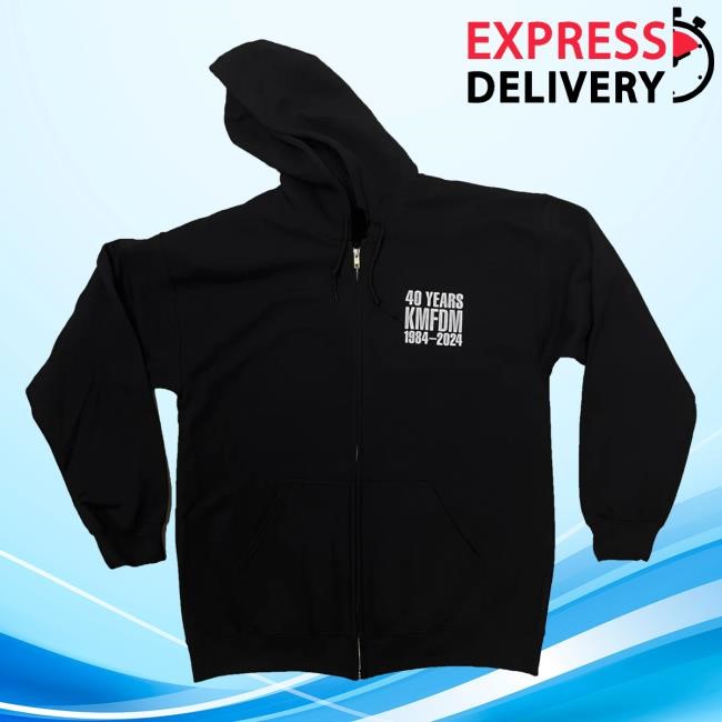 Official Kmfdm Merch Store Shop Kmfdm 40 Year Anniversary Tour Popover Hoodie - Limited!