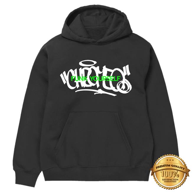 Official Merchbar Chromeo Funk Yourself Graf Pull Over Hoodie Black Merch Bar Chromeo