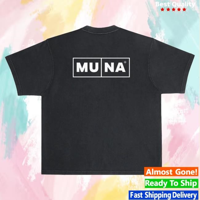 Official Muna Store Merch Muna Greatest Band in the World Photo Black Pigment New Shirt