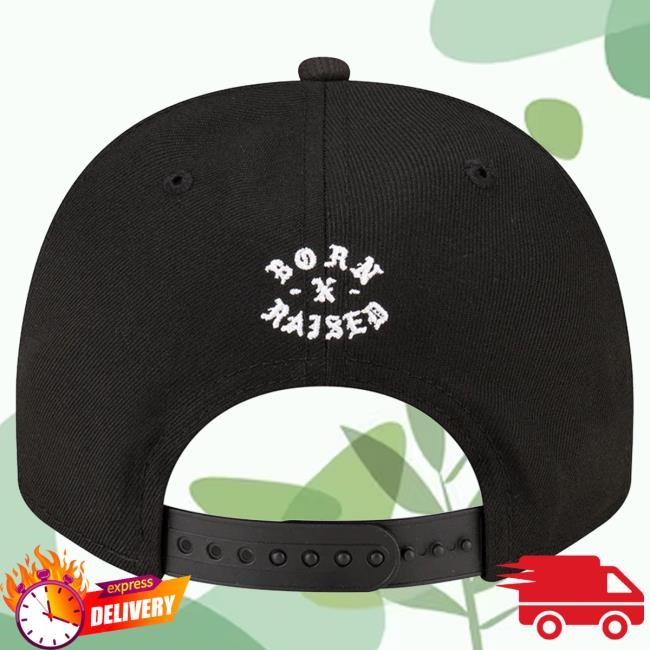 Official Born X Raised + Seahawks Pro Script A-Frame Snapback Hat: Black NFL 2025 Kickoff