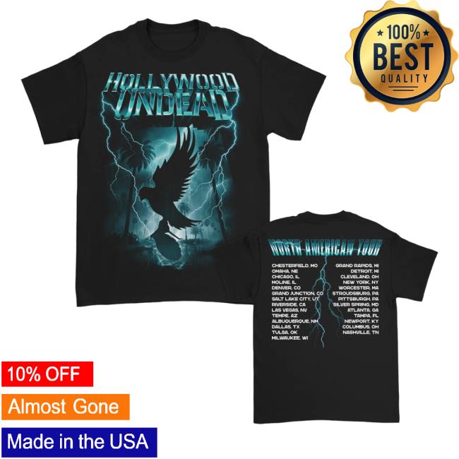 Official Hollywood Undead Merch Lightning Storm Dove & Grenade 2023 Tour Long Sleeve T Shirt
