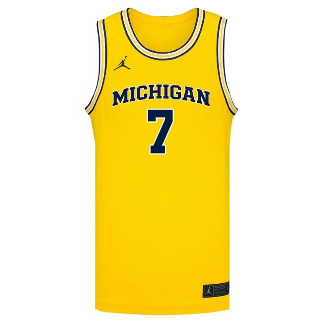 Michigan Wolverines #7 Jessica Fields Student Athlete Maize Women's Basketball Jersey T Shirt The M Den Shop Official