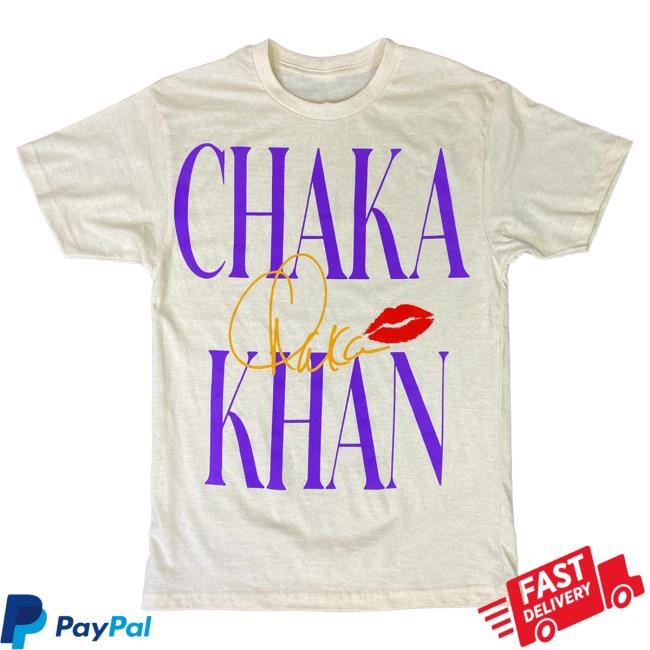 Official Chaka Khan Merch Store Chaka Khan "Tall Text" Shirt In Natural