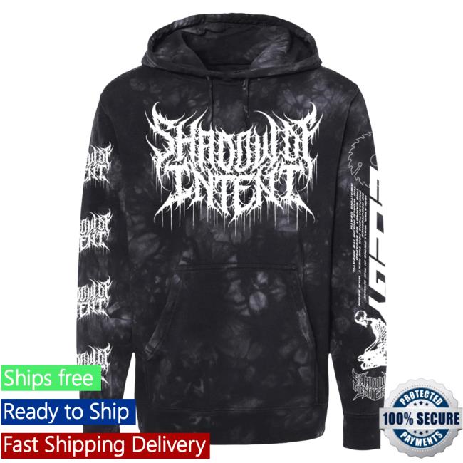 Official Indie Merch Store Shadow Of Intent Brutal Logo Tie Dye Popover Hoodie Black Tie-Dye Indiemerchstore