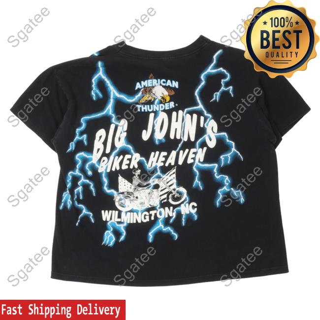 Official Justin Reed Vintage American Thunder Metal Head T-Shirt Black Justinreed