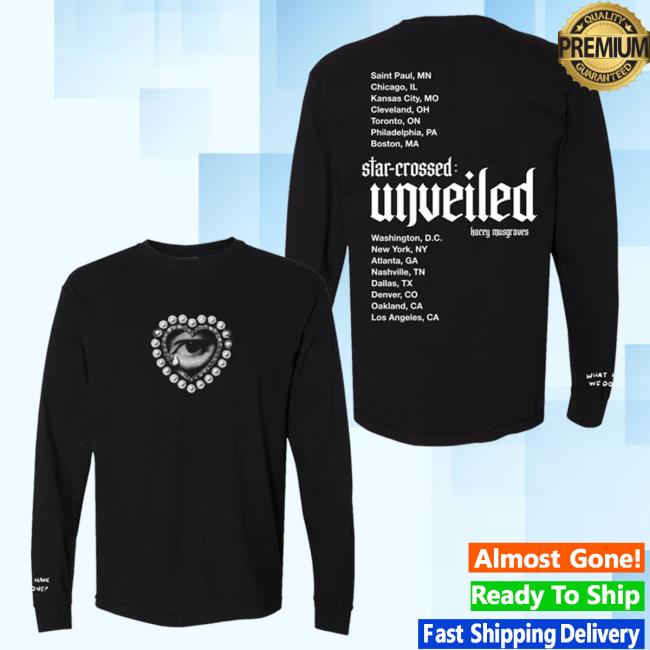 Official Kacey Musgraves Merch Store KaceyMusgraves Star-Crossed: Unveiled Black Tour Tees Kacey Musgraves Apparel Clothing Shop