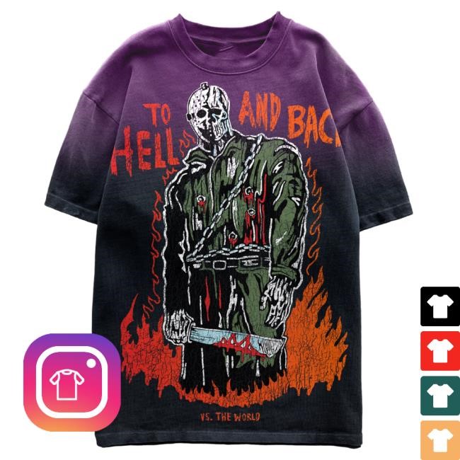 Official Warren Lotas Merch Shop Hell and Back New Shirt - Purple/Black