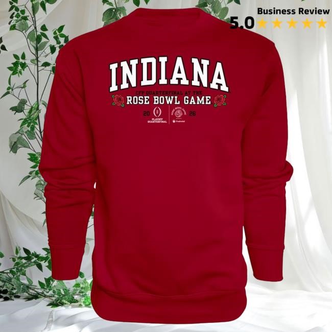 Blue 84 Indiana Hoosiers Mens Crimson 2026 Rose Bowl Game Twill Long Sleeve Hoodie | Rally House Official Merch Store Shop | RallyHouse