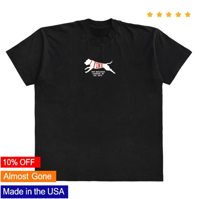 Fine Dog Black T-Shirts