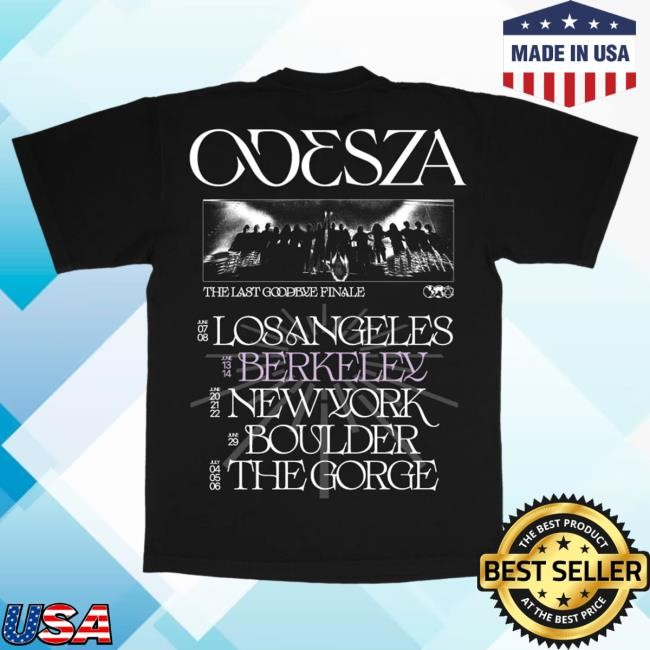 ODESZA Merch Berkeley Finale Short Sleeve Shirt (Black) ODESZA Store