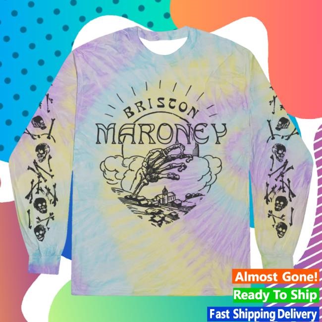 Official Briston Maroney Merch Store Briston Maroney Skull Town Tie Dye Long Sleeve T-Shirt