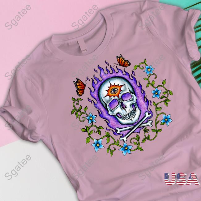 Mbm Gallery Flaming Skull Cute Shirt