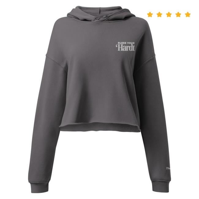 Dirty Media Bless Your 'Hardt Crop Hoody Storm Dirty Media Shop Store Merch Official