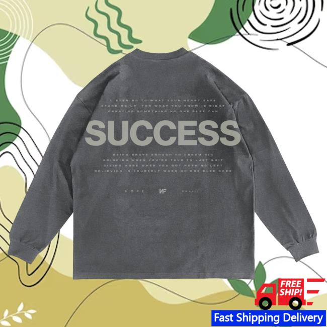 Official Nathan John Feuerstein Nf Merch Store Pepper Success Long Sleeve Shirts Nf Real Music Shop