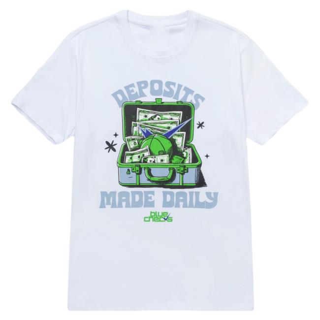 Official Over Time Blue Checks Deposits Shirts