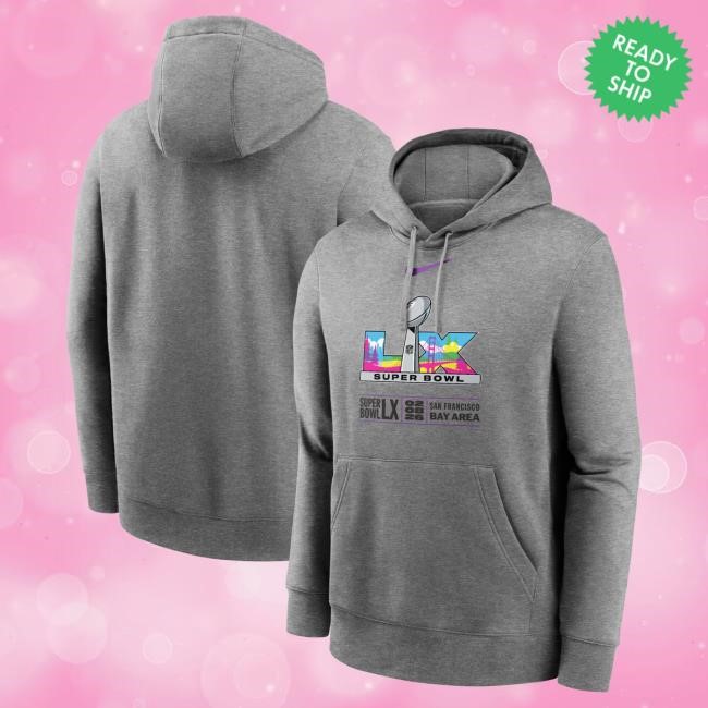 Legacy 2026 NFL Nike Super Bowl LX Gray Club Hoodie Style