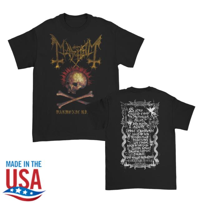 Mayhem Kings Road Store Shop Merch Mayhem Daemonic Rites Tee Shirt