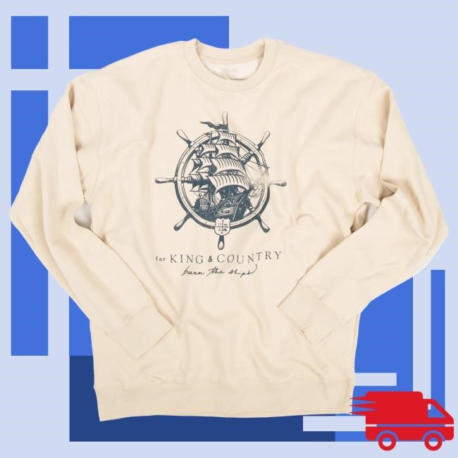 Official For King And Country Merch Store Burn The Ships Anniversary Sweatshirt - Tan