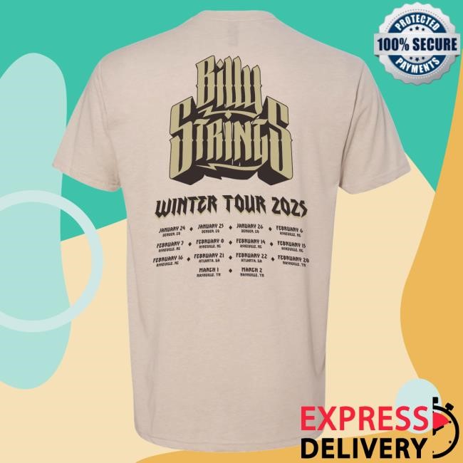 Billy Strings Merch 3D Logo Shirt with Dates (Simon Walker)