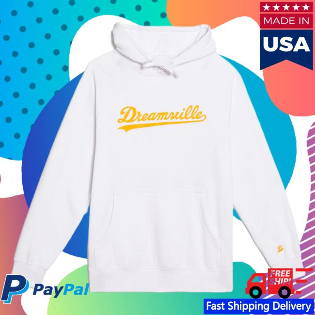 Official Dreamville Merch Dreamville Classic Logo Hoodies White/Yellow Dreamville Records