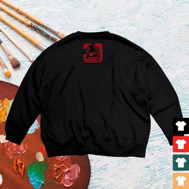 Official Godzilla Merch Store Godzilla vs. Destoroyah 30th Anniversary Scene Illustration Crewneck 2 (Burning Godzilla)