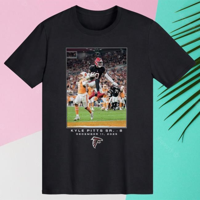 Atlanta Falcons Kyle Pitts Sr. Black NFL Flash Features Week 15 Big & Tall New Shirt | Official NFL Shop Atlanta Falcons Kyle Pitts Sr. Black NFL Flash Features Week 15 Big & Tall T Shirt | Official NFL Shop