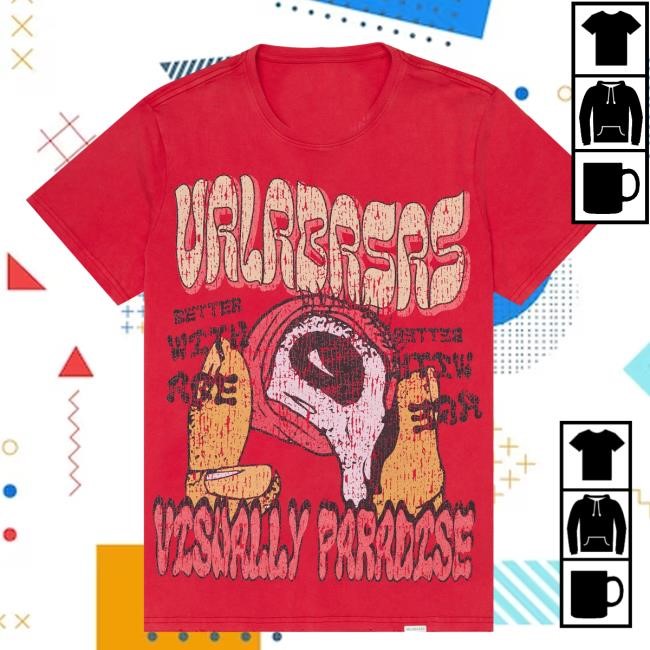 Official"V Paradise" Vintage Red Shirt New