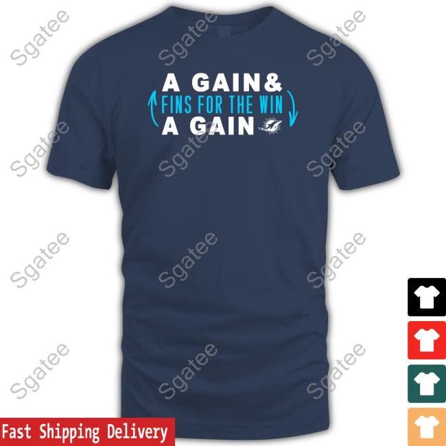 Miami Dolphins JW A Gain & Fins For The Win A Gain Shirt Hard Rock Stadium Hooded Sweatshirt
