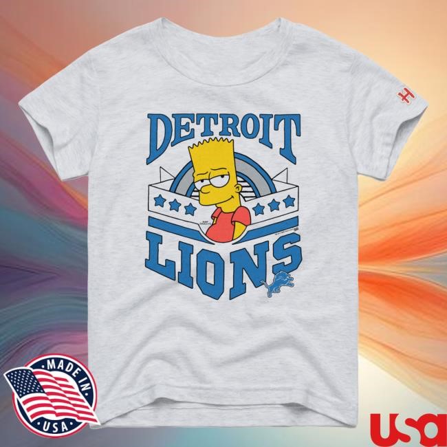 Official Detroit Lions Homage x The Simpsons Youth New Shirt - White